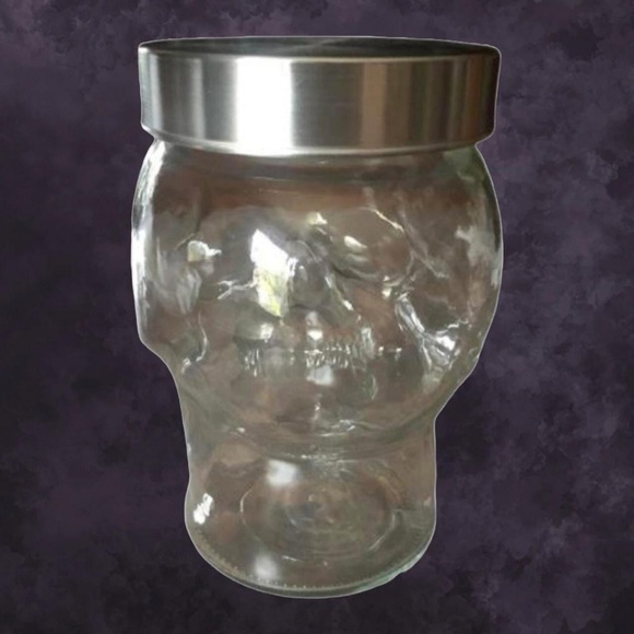 Glass Skull Jar - Picture 2 of 5